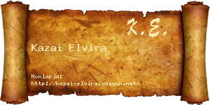 Kazai Elvira névjegykártya
